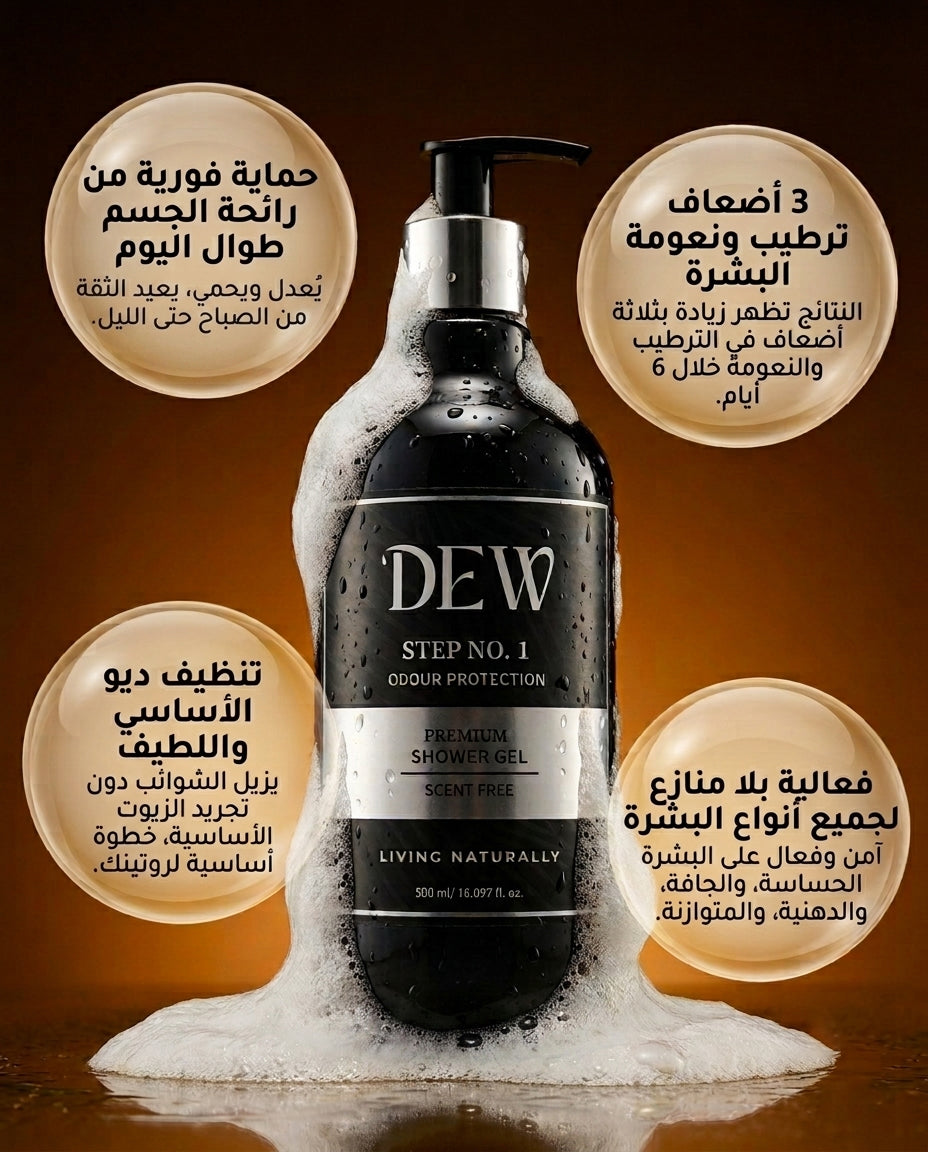 Premium Odour Protection Shower Gel - Scent Free 250-500ml